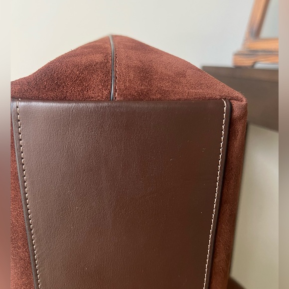 Coach Station Tote Bag Suede Ccc77 - Picture 12 of 12